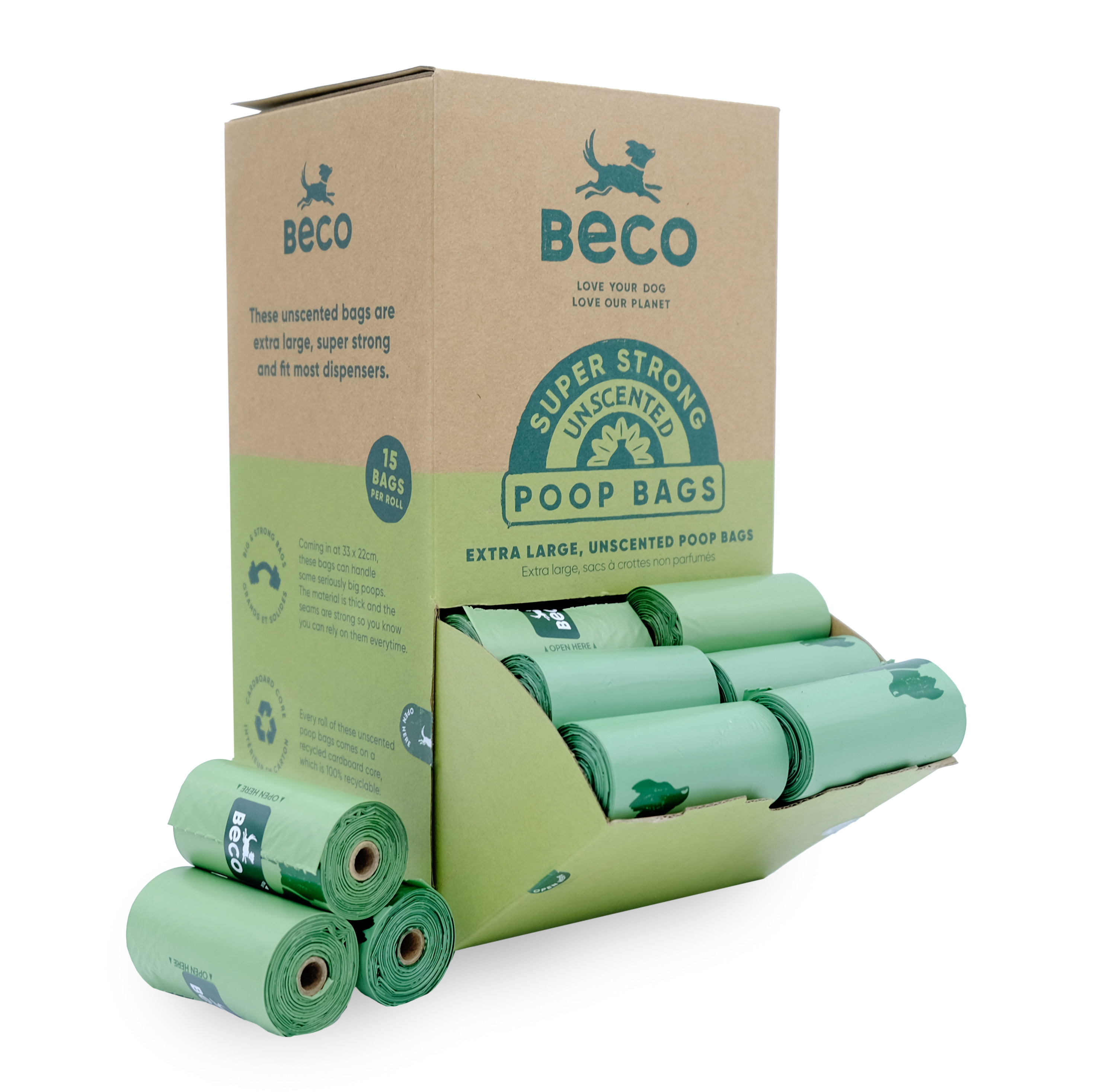 BECO EXPOSITOR ROLLOS BOLSAS 100% RECICLADO