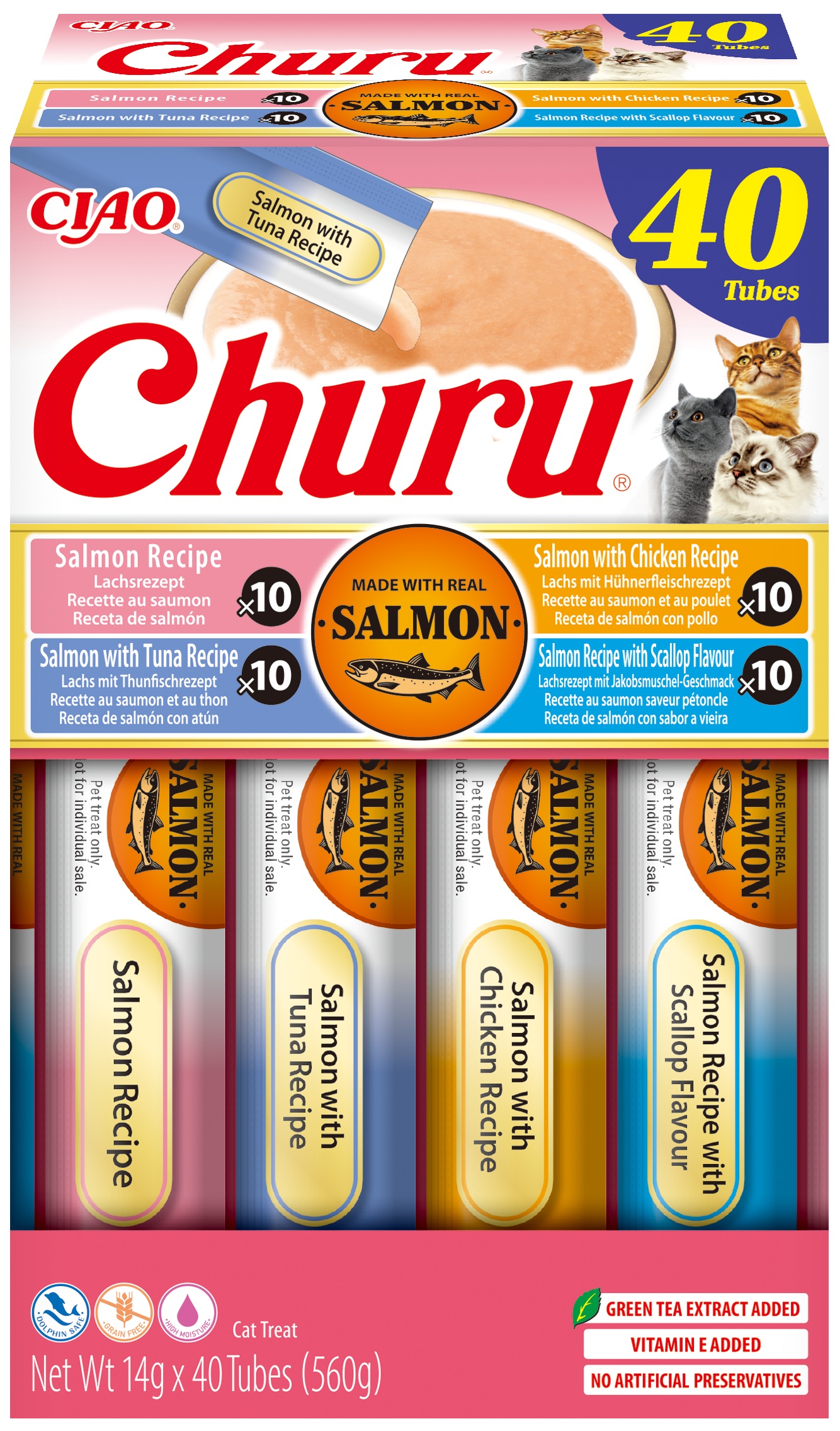 CHURU GATO CAJA VARIEDADES 40 STICKS