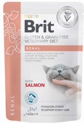 BRIT CAT DIET GF RENAL POUCH